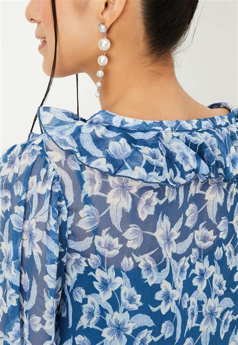 Buy Women Printed Ruffle Detailed Top with Cami Online at just Rs. 799. ...