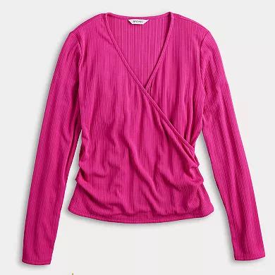 Women's Nine West Texture Wrap Top