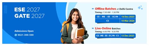 MADE EASY Classroom Courses for ESE, GATE, SSC JE, and PSUs Exams