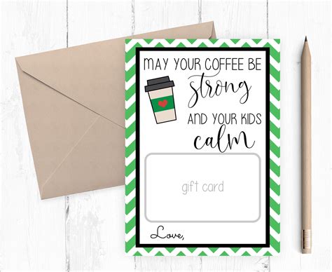 Teacher Appreciation Printables Starbucks