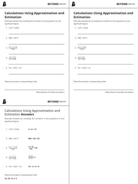 Image result for Approximation Math Problems