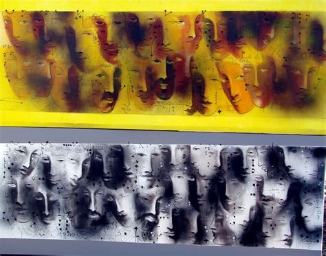 Buy Painting Face From Crowd Artwork No 4034 by Indian Artist Madan Lal