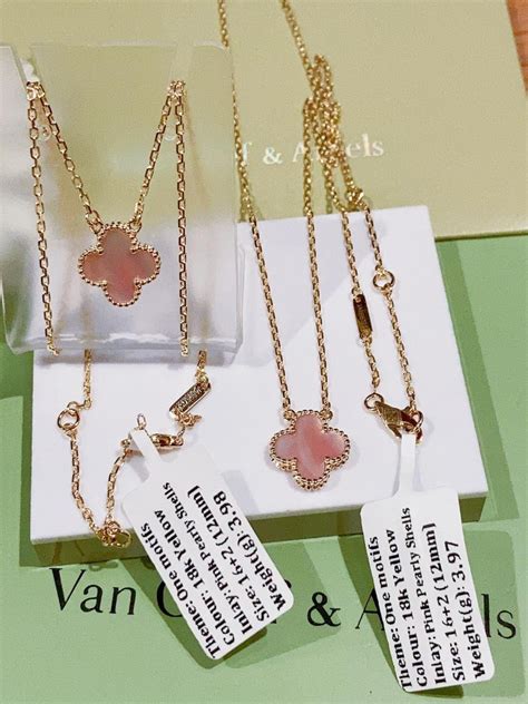 12mm Pearly Shells vca necklace 18k hks, Women's Fashion, Jewelry & Organizers, Necklaces on ...