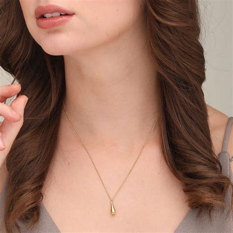 Buy Thin Drop Necklace | Gold Plating – PALMONAS
