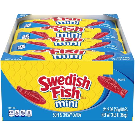 Amazon.com : SWEDISH FISH Mini Soft & Chewy Candy, 24 - 2 oz Bags ...