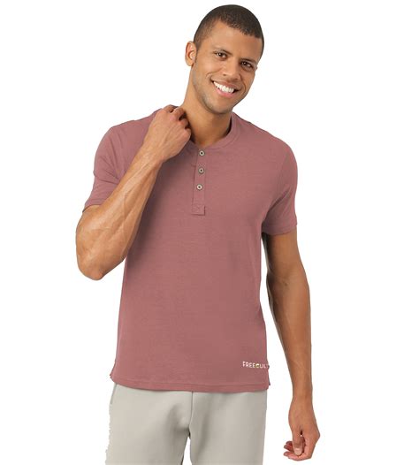 Cuban Peach Henley 2.0 - Half Sleeves (Pack Of 1)