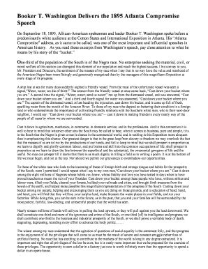 Atlanta Compromise Speech Pdf - Fill Online, Printable, Fillable, Blank ...