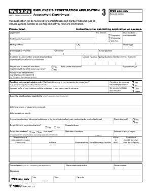 Fillable Online Form 1800, WCB of BC - WorkSafeBC Fax Email Print ...