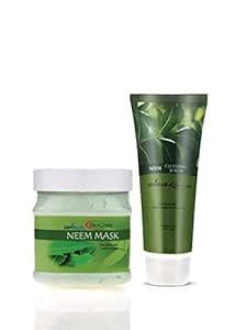 GEMBLUE BioCare Neem Face Mask and Neem Scrub Tube (Combo) : Amazon.in ...