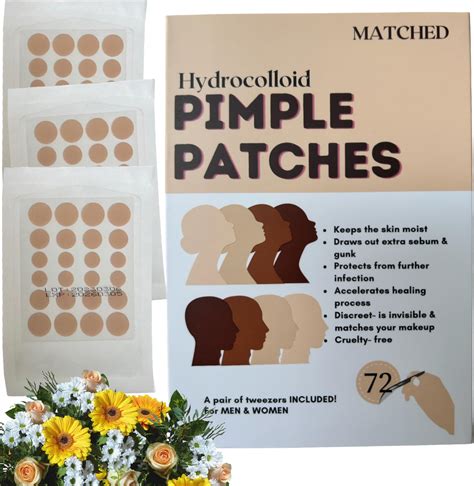 Amazon.com: MATCHED Hydrocolloid Pimple Patches - Truly Invisible ...