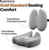 Frido Ultimate Pro Seat Cushion & Posture Corrector Backrest Combo Back ...