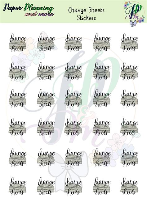 Change Sheets Sticker Sheet – Paper planning and more