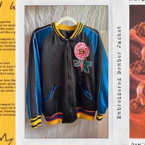 Image result for Embroidered Bomber Jacket
