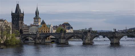 Download wallpaper 2560x1080 bridge, tower, buildings, architecture ...