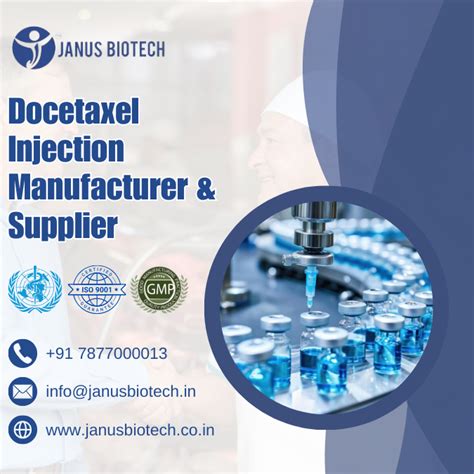 Best Docetaxel Injection Manufacturer & Supplier in India | Janus Biotech