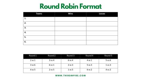 Round Robin Format 的图像结果