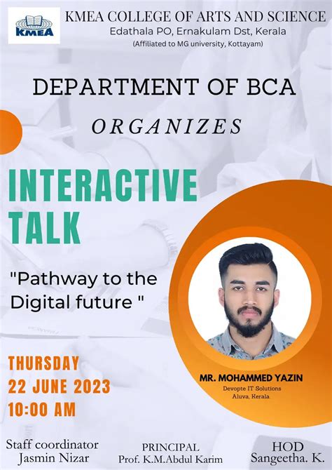 Interactive Talk by BCA Department on 22-06-2023 - KMEA College of Arts ...