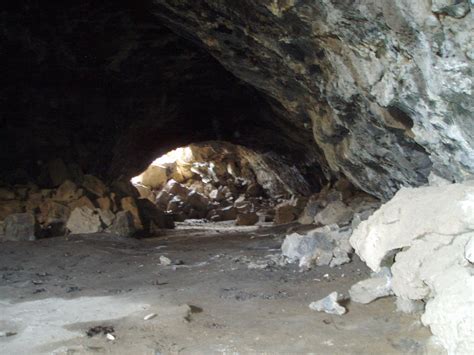 View from inside the lava tubes. - Tabernacle Hill Lava Tubes - West ...