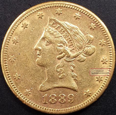 1889 S Liberty Head Ten Dollar Gold Piece Details ($10. 00) (eagle)