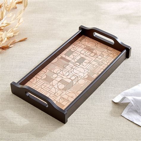 Buy Zenith Lineart Wooden Serving Tray - 36x20.5x6cm from Home Centre ...