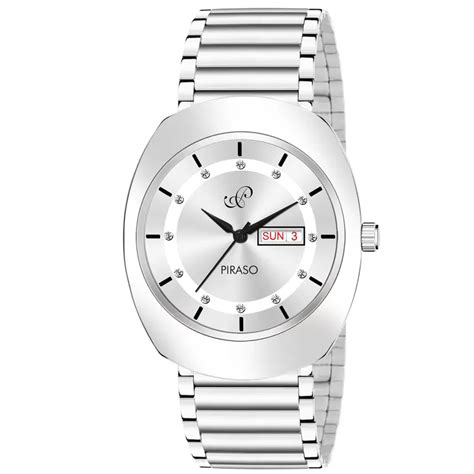 Buy PIRASO Premium Date Display Dial & Stainless Steel Chain Analog ...