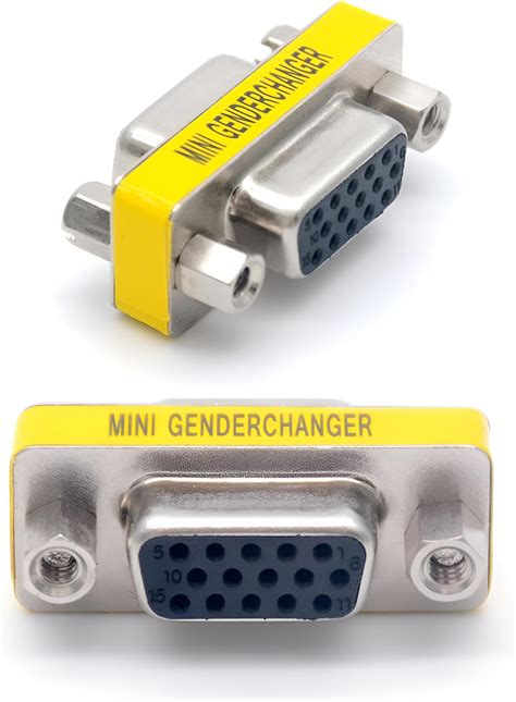 YASH VISION - 15 Pin VGA Female to Female Gender Changer Coupler Cable ...