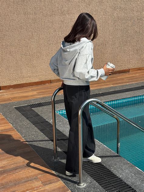 Grey Oversized Double Zipper Hoodie for women – Nith Clothing