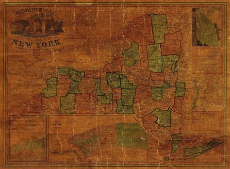 Old Map of Canada, New York, New York (State), New York City, New York ...
