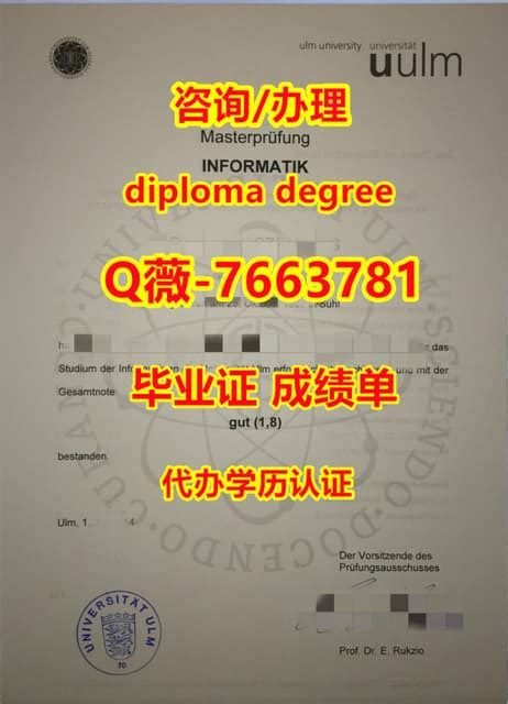 乌尔姆大学毕业证书原版定做+q薇7663781