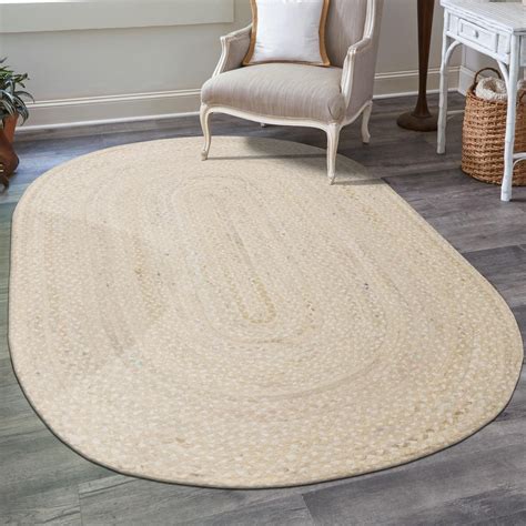 Unique Loom Braided Chindi Collection Area Rug - Layer (3' 3" x 5' 1 ...