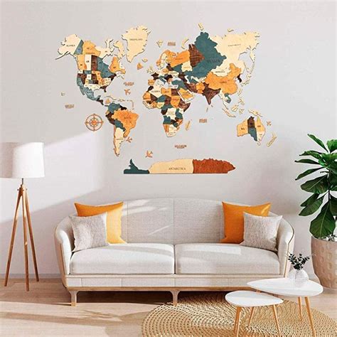 Detailed World Map for Wall 的图像结果