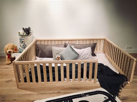 FULL / DOUBLE Montessori toddler beds Frame bed Wood Kids Baby bed ...