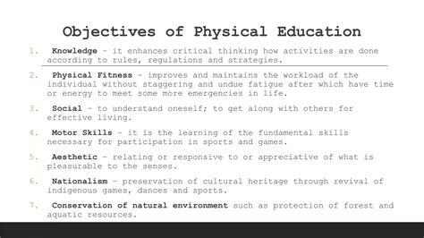 LESSON 2 Physical Education; Definition, Goals, Objectives and ...