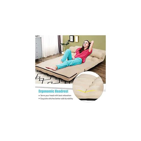 Buy S AFSTAR Safstar Floor Folding Couch and Futon Sofa, 6-Position ...