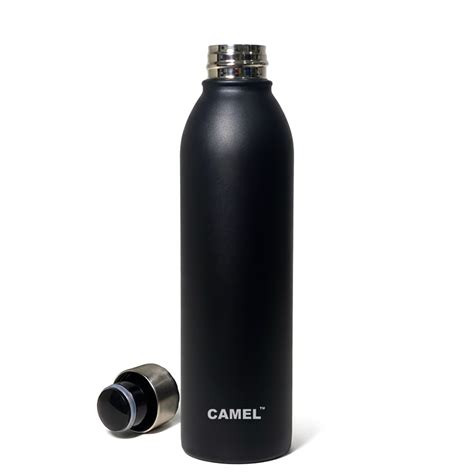 AURA Vacuum Bottle - Black - 500ml - Camel Flasks – Camelflasks