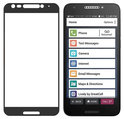 Jitterbug Smart2 Tempered Glass, Nakedcellphone [Full Size] 9H Hard ...