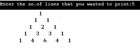 Image result for Pascal Triangle C Program