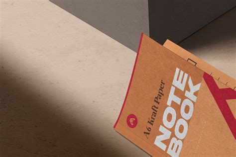 Free A6 Kraft Paper Notebook Mockup – Classic Design | ZippyPixels
