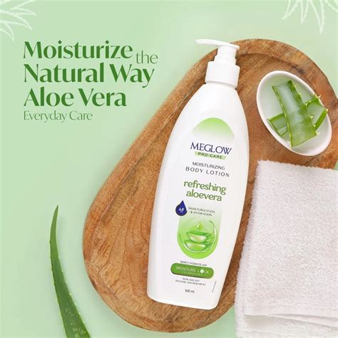 Meglow Pro-Care Moisturizing Body Lotion 500ml | Refreshing Aloe Vera ...