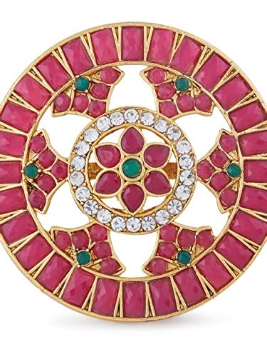 Buy ZAVERI PEARLS Set Of 3 Wedding Collection Adjustable Finger Rings ...