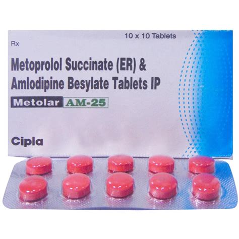 Metolar AM 25 Tablet 10's Price, Uses, Side Effects, Composition ...