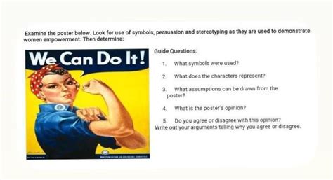 Examine the poster below. Look for use of symbols, persuasion and ...