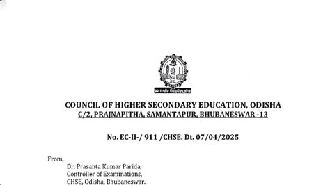 CHSE Odisha Examination Centre Contingent Bill Proforma 2025 - Studocu