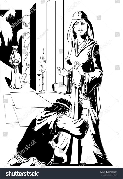 Queen Esther Haman Bible Stock Vector 231883297 - Shutterstock