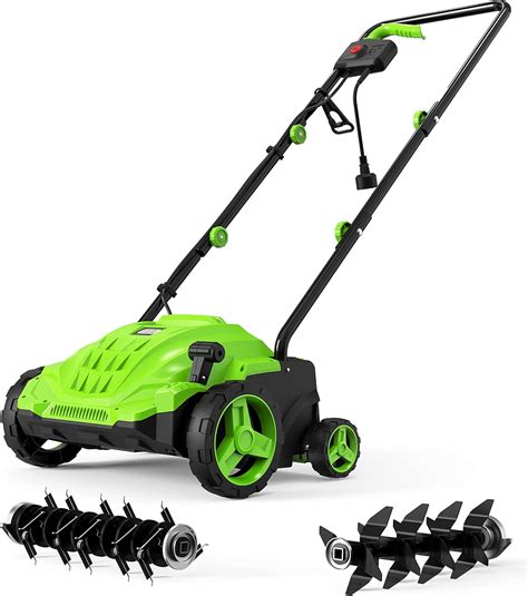 SWIPESMITH 13-Inch 12 Amp Electric Dethatcher Scarifier, 2-in-1 Lawn ...
