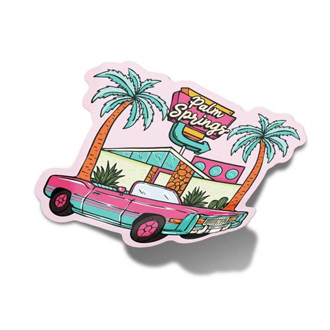 Sticker: Retro Palm Springs – Just Fabulous Palm Springs
