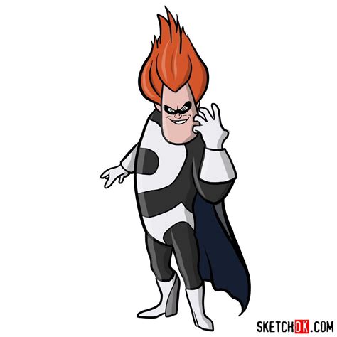 How to draw Buddy Pine (Syndrome) from The Incredibles | Buddy pine ...