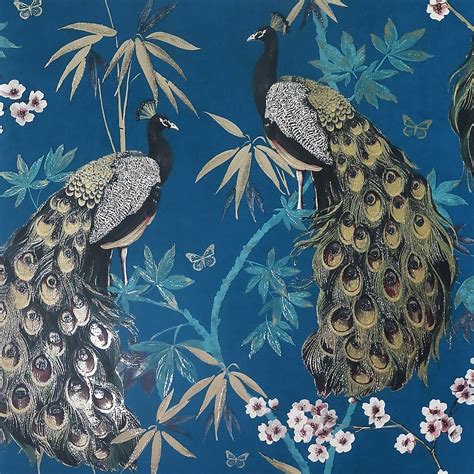 Arthouse 56-sq ft Teal Paper Birds Unpasted Wallpaper 692505 at Lowes.com