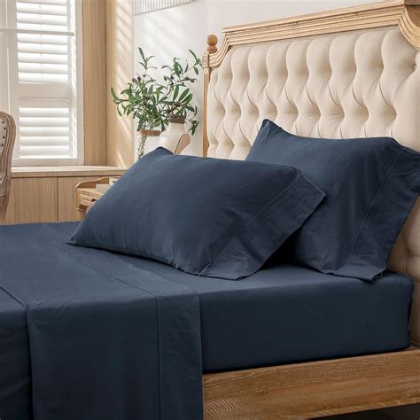 Amazon.com: PURE ERA Jersey Knit 4pc Bed Sheet Set 100% T-Shirt Cotton ...