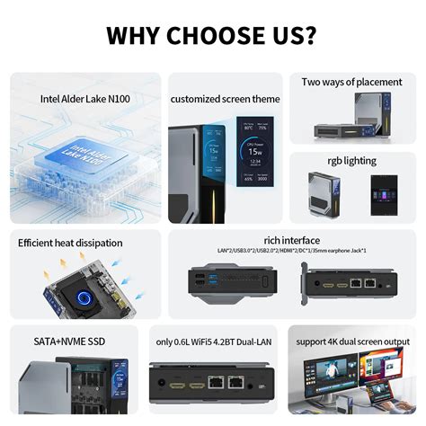 FIREBAT S1 Mini PC 12th Alder Lake N100 16GB 512GB DDR4 MiniPC Gamers Desktops WiFi5 BT4.2 ...